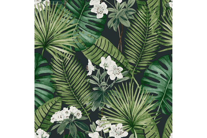 Dutch Wallcoverings 442568 Wallpaper Eden Black And Dark Green Dutch Wallcoverings 442568 Wallpaper Eden Black And Dark Green