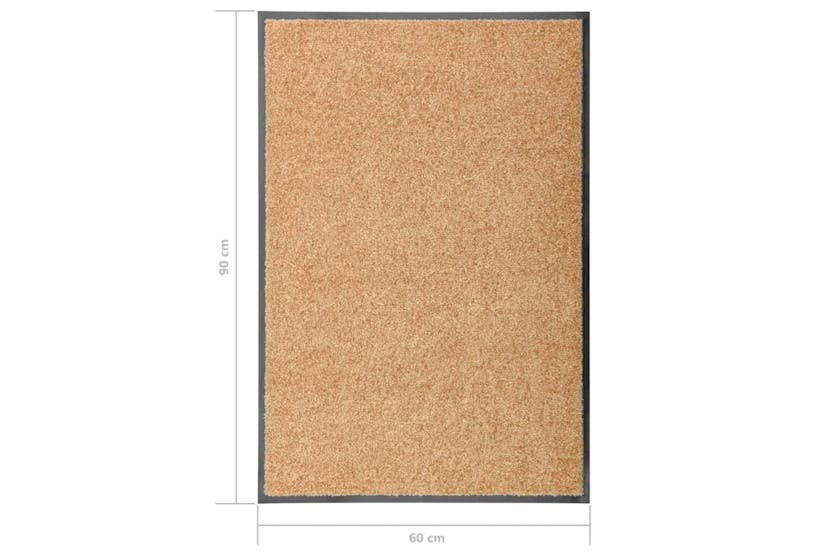 vidaXL 323464 Doormat Washable Cream 60x90cm vidaXL 323464 Doormat Washable Cream 60x90cm