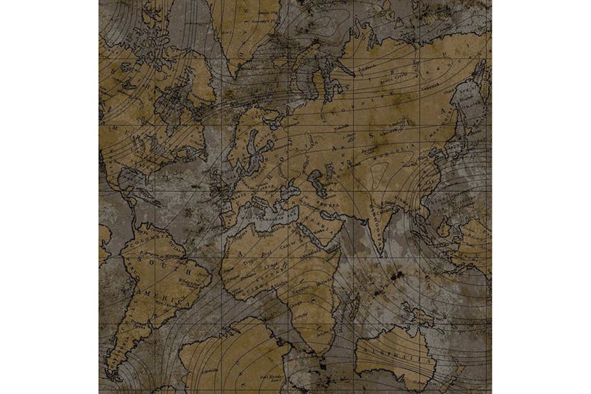 Noordwand 444865 Wallpaper Friends & Coffee The World Map Metallic And Grey Noordwand 444865 Wallpaper Friends & Coffee The World Map Metallic And Grey