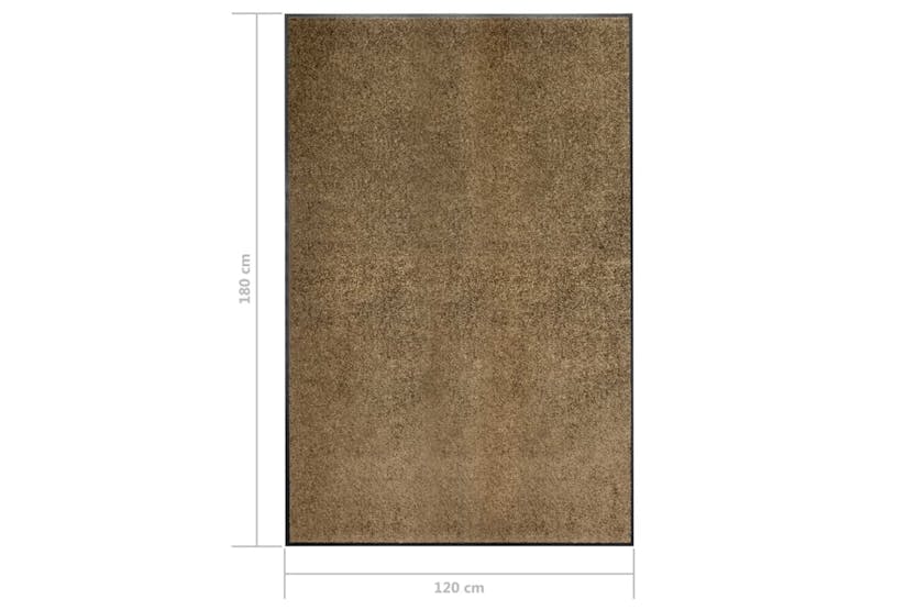 vidaXL 323438 Doormat Washable Brown 120x180cm vidaXL 323438 Doormat Washable Brown 120x180cm