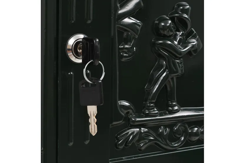 vidaXL 43893 Pedestal Letterbox Aluminium Vintage Style Rustproof Green vidaXL 43893 Pedestal Letterbox Aluminium Vintage Style Rustproof Green