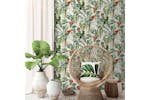 Dutch Wallcoverings 426233 Wallpaper Tropical Birds White And Green Dutch Wallcoverings 426233 Wallpaper Tropical Birds White And Green