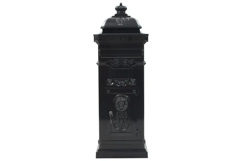 vidaXL 43888 Pillar Letterbox Aluminium Vintage Style Rustproof Black vidaXL 43888 Pillar Letterbox Aluminium Vintage Style Rustproof Black