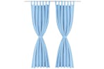 vidaXL 132221 Micro-satin Curtains 2 Pcs With Loops 140x245cm Turquoise vidaXL 132221 Micro-satin Curtains 2 Pcs With Loops 140x245cm Turquoise