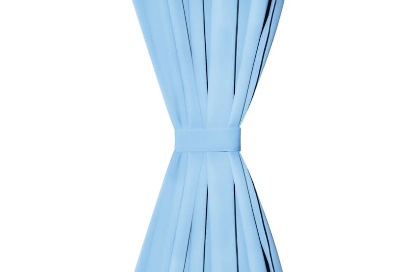 vidaXL 132219 Micro-satin Curtains 2 Pcs With Loops 140x175cm Turquoise vidaXL 132219 Micro-satin Curtains 2 Pcs With Loops 140x175cm Turquoise