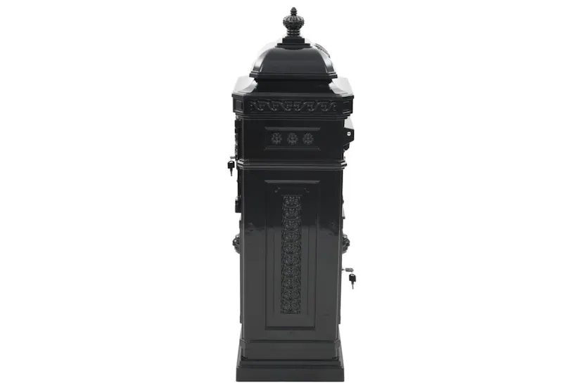 vidaXL 43888 Pillar Letterbox Aluminium Vintage Style Rustproof Black vidaXL 43888 Pillar Letterbox Aluminium Vintage Style Rustproof Black