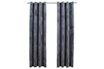 Vidaxl Blackout Curtains With Rings 2 Pcs Velvet Anthracite 140x225 Cm Vidaxl Blackout Curtains With Rings 2 Pcs Velvet Anthracite 140x225 Cm