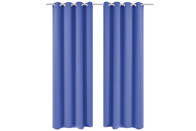 vidaXL 132211 Blackout Curtains 2 Pcs With Metal Eyelets 135x245cm Blue vidaXL 132211 Blackout Curtains 2 Pcs With Metal Eyelets 135x245cm Blue