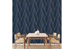Dutch Wallcoverings 442574 Wallpaper Geometric Blue And Gold Dutch Wallcoverings 442574 Wallpaper Geometric Blue And Gold