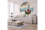 Wallart 440349 Wallpaper Circle Skyline With Junk Boat 190 Cm Wallart 440349 Wallpaper Circle Skyline With Junk Boat 190 Cm