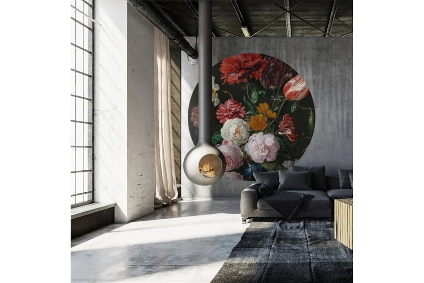 Wallart 440357 Wallpaper Circle Golden Age Flowers 190 Cm Wallart 440357 Wallpaper Circle Golden Age Flowers 190 Cm