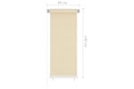 vidaXL 312601 Outdoor Roller Blind Cream 60x140cm Hdpe vidaXL 312601 Outdoor Roller Blind Cream 60x140cm Hdpe