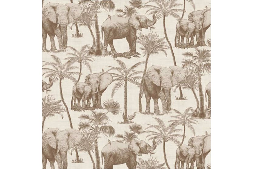 Dutch Wallcoverings 430631 Wallpaper Elephant Grove Beige Dutch Wallcoverings 430631 Wallpaper Elephant Grove Beige