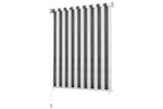 vidaXL 312696 Outdoor Roller Blind 140x230cm Anthracite And White Stripe vidaXL 312696 Outdoor Roller Blind 140x230cm Anthracite And White Stripe