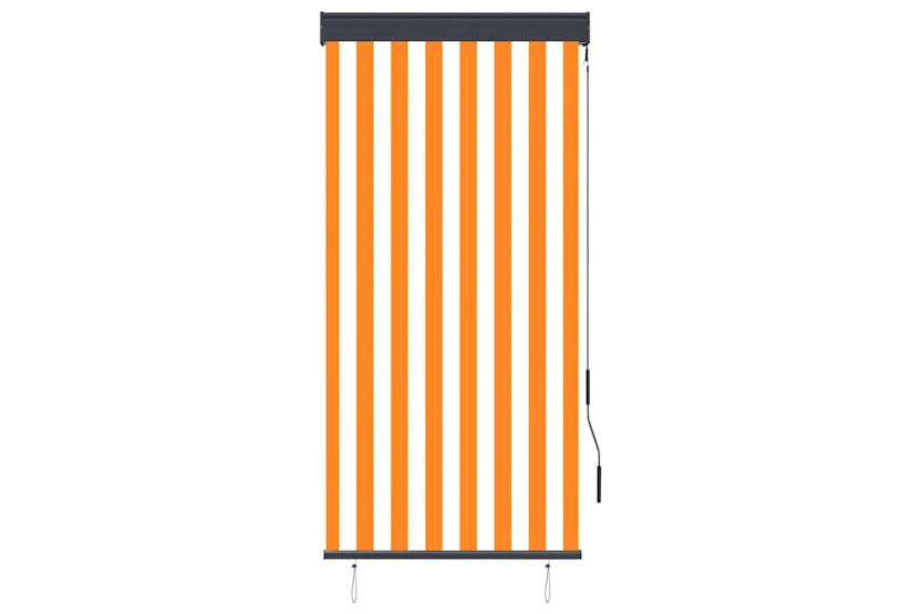 vidaXL 145951 Outdoor Roller Blind 80x250cm White And Orange vidaXL 145951 Outdoor Roller Blind 80x250cm White And Orange