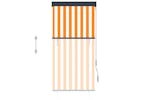 vidaXL 145951 Outdoor Roller Blind 80x250cm White And Orange vidaXL 145951 Outdoor Roller Blind 80x250cm White And Orange