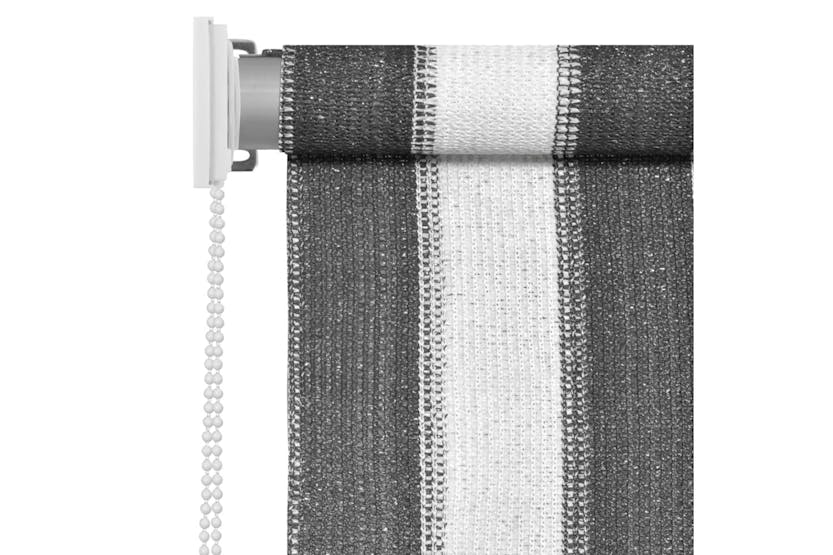 vidaXL 312692 Outdoor Roller Blind 60x230cm Anthracite And White Stripe vidaXL 312692 Outdoor Roller Blind 60x230cm Anthracite And White Stripe