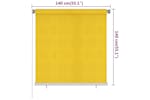 vidaXL 312865 Outdoor Roller Blind 140x140cm Yellow Hdpe vidaXL 312865 Outdoor Roller Blind 140x140cm Yellow Hdpe