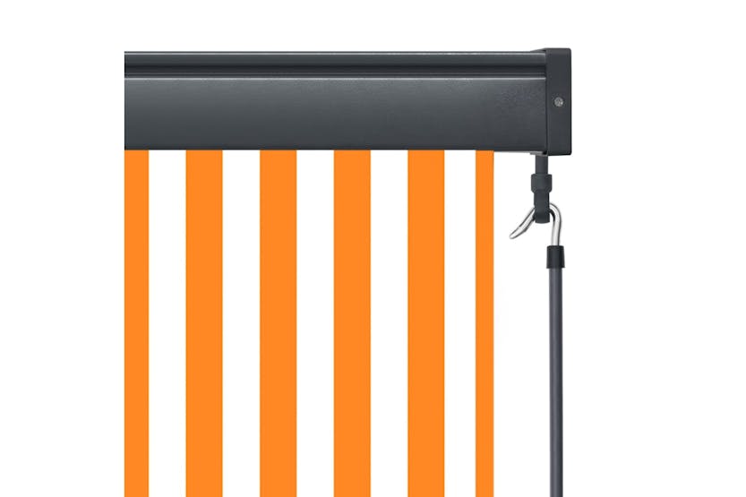 vidaXL 145951 Outdoor Roller Blind 80x250cm White And Orange vidaXL 145951 Outdoor Roller Blind 80x250cm White And Orange