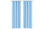 vidaXL 132207 Blackout Curtains 2 Pcs With Metal Eyelets 135x175cm Turquoise vidaXL 132207 Blackout Curtains 2 Pcs With Metal Eyelets 135x175cm Turquoise
