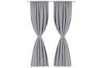 vidaXL 130376 2 Pcs Grey Slot-headed Blackout Curtains 135 X 245cm vidaXL 130376 2 Pcs Grey Slot-headed Blackout Curtains 135 X 245cm