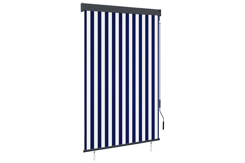 vidaXL 145961 Outdoor Roller Blind 120x250cm Blue And White vidaXL 145961 Outdoor Roller Blind 120x250cm Blue And White