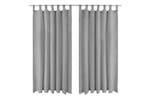 vidaXL 132213 Micro-satin Curtains 2 Pcs With Loops 140x175cm Grey vidaXL 132213 Micro-satin Curtains 2 Pcs With Loops 140x175cm Grey