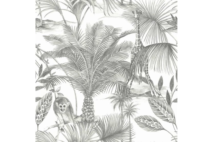 Dutch Wallcoverings 437436 Wallpaper Kidatu Grey And White Dutch Wallcoverings 437436 Wallpaper Kidatu Grey And White