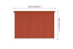 vidaXL 312791 Outdoor Roller Blind 220x140cm Terracotta Hdpe vidaXL 312791 Outdoor Roller Blind 220x140cm Terracotta Hdpe