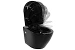 vidaXL 145238 Wall Hung Rimless Toilet Ceramic Black vidaXL 145238 Wall Hung Rimless Toilet Ceramic Black