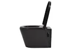 vidaXL 3054477 Wall Hung Toilet With Concealed Cistern Ceramic Black vidaXL 3054477 Wall Hung Toilet With Concealed Cistern Ceramic Black