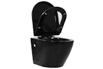 vidaXL 145238 Wall Hung Rimless Toilet Ceramic Black vidaXL 145238 Wall Hung Rimless Toilet Ceramic Black