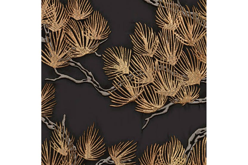 Dutch Wallcoverings 437399 Wallpaper Pine Tree Black And Gold Dutch Wallcoverings 437399 Wallpaper Pine Tree Black And Gold