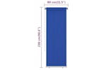 vidaXL 312849 Outdoor Roller Blind 80x230cm Blue Hdpe vidaXL 312849 Outdoor Roller Blind 80x230cm Blue Hdpe