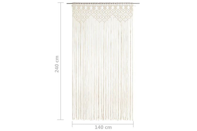 vidaXL 323977 Macrame Curtain 140x240cm Cotton vidaXL 323977 Macrame Curtain 140x240cm Cotton