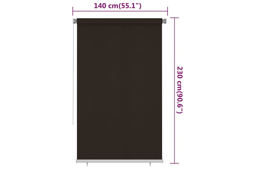 vidaXL 312982 Outdoor Roller Blind 140x230cm Brown Hdpe vidaXL 312982 Outdoor Roller Blind 140x230cm Brown Hdpe
