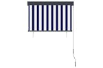 vidaXL 145955 Outdoor Roller Blind 100x250cm Blue And White vidaXL 145955 Outdoor Roller Blind 100x250cm Blue And White