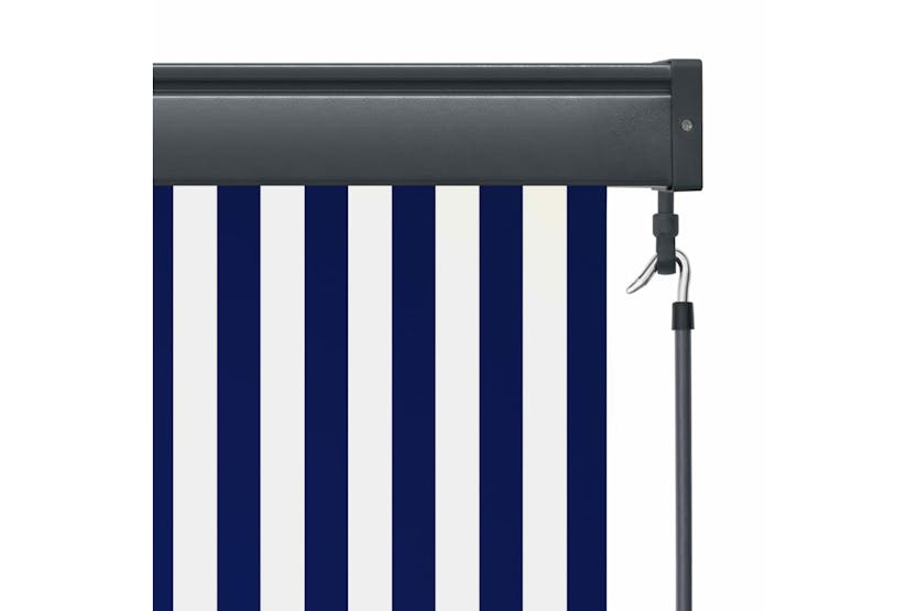 vidaXL 145955 Outdoor Roller Blind 100x250cm Blue And White vidaXL 145955 Outdoor Roller Blind 100x250cm Blue And White