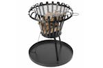 Perel 420368 Fire Basket With Ash Pan Round Black Bb650 Perel 420368 Fire Basket With Ash Pan Round Black Bb650