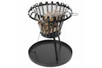 Perel 420368 Fire Basket With Ash Pan Round Black Bb650 Perel 420368 Fire Basket With Ash Pan Round Black Bb650