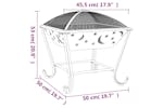 vidaXL 360065 Fire Pit With Poker 50cm Xxl Steel vidaXL 360065 Fire Pit With Poker 50cm Xxl Steel