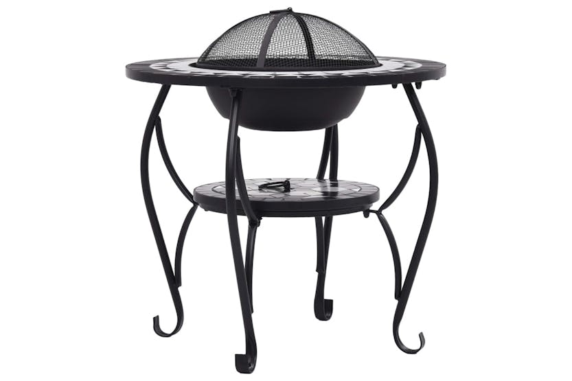 vidaXL 46725 Mosaic Fire Pit Table Black And White 68cm Ceramic vidaXL 46725 Mosaic Fire Pit Table Black And White 68cm Ceramic
