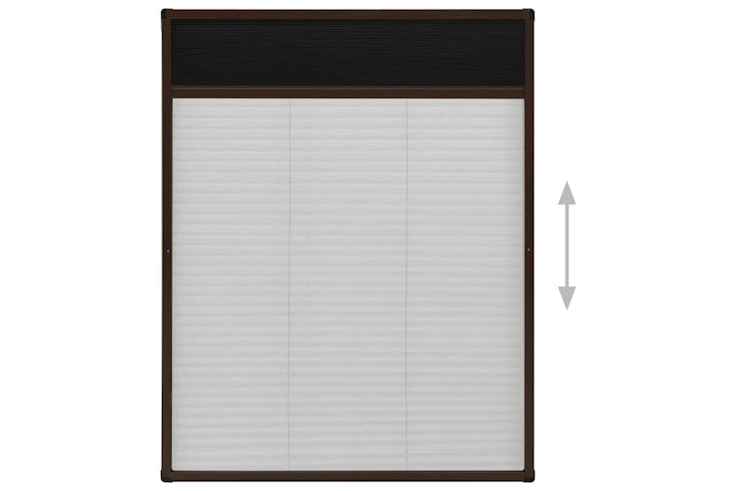 vidaXL 148653 Plisse Insect Screen For Windows Aluminium Brown 60x80cm vidaXL 148653 Plisse Insect Screen For Windows Aluminium Brown 60x80cm