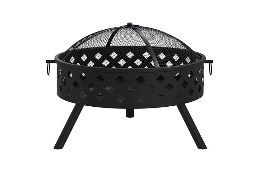 vidaXL 360062 Fire Pit With Poker 58cm Xxl Steel vidaXL 360062 Fire Pit With Poker 58cm Xxl Steel