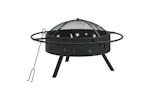 vidaXL 360064 Fire Pit With Poker 70cm Xxl Steel vidaXL 360064 Fire Pit With Poker 70cm Xxl Steel