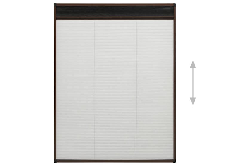 vidaXL 148659 Plisse Insect Screen For Windows Aluminium Brown 110x160cm vidaXL 148659 Plisse Insect Screen For Windows Aluminium Brown 110x160cm