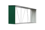 vidaXL 47083 Garden Log Storage Shed Galvanised Steel 330x84x152cm Green vidaXL 47083 Garden Log Storage Shed Galvanised Steel 330x84x152cm Green
