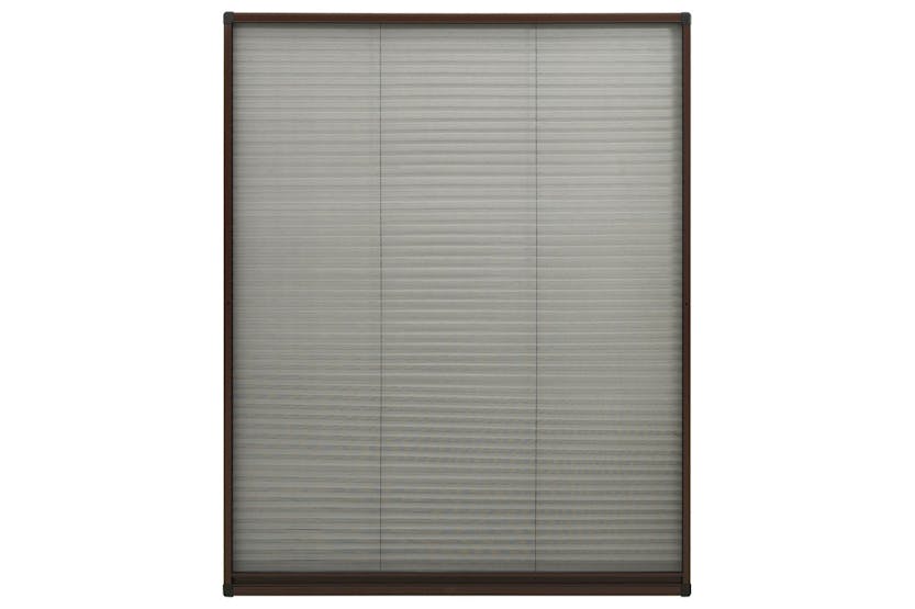 vidaXL 148659 Plisse Insect Screen For Windows Aluminium Brown 110x160cm vidaXL 148659 Plisse Insect Screen For Windows Aluminium Brown 110x160cm