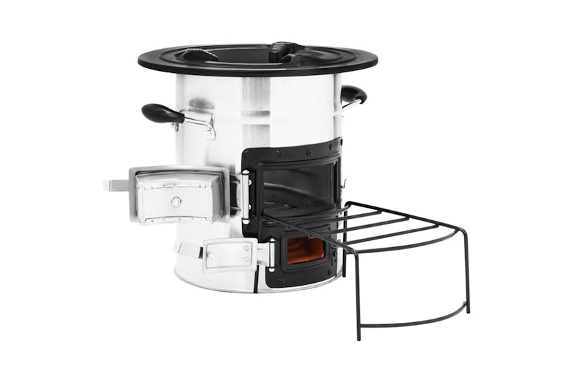 vidaXL 319442 Camping Wood Stove Silver 51.5x35x30.5cm Stainless Steel vidaXL 319442 Camping Wood Stove Silver 51.5x35x30.5cm Stainless Steel