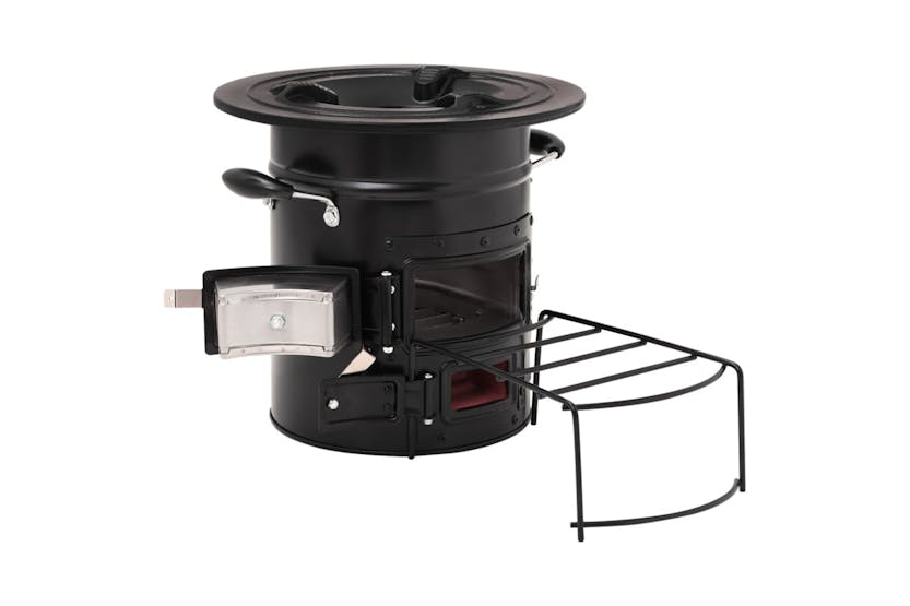 vidaXL 319441 Camping Wood Stove Black 50x33.5x30.5cm Steel vidaXL 319441 Camping Wood Stove Black 50x33.5x30.5cm Steel